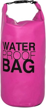DonDon Dry Bag vodotesný vak 2l, 5l, 10l, 15l, 20l, 30l s popruhom cez rameno - ružový 15 litrov