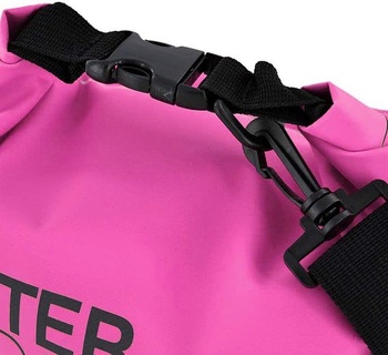 DonDon Dry Bag vodotesný vak 2l, 5l, 10l, 15l, 20l, 30l s popruhom cez rameno - ružový 15 litrov