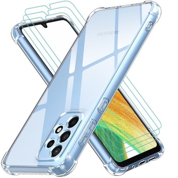 Pouzdro ivoler pro Samsung Galaxy A33 5G se 3 kusy tvrzeného skla, průhledné ochranné pouzdro proti