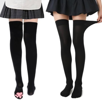 Lusofia mačacie labka stehennej ponožky nad kolená kawaii 3D mačacie ponožky cosplay pančuchy pre