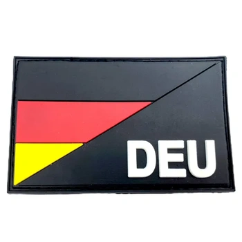 Německo DEU Flag Svítí ve tmě PVC Airsoft Paintball Velcro Nášivky Cosplay Fan Patch