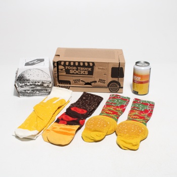 Bláznivé barevné ponožky Rainbow Socks box