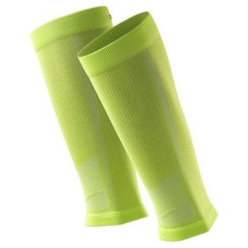 DANISH ENDURANCE lýtkové kompresní ponožky bez patky (neonově žlutá/světle modrá, M)