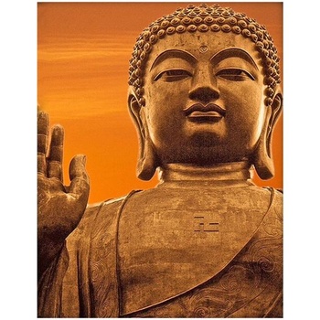 Čtvercový diamantový obraz Čtvercové kameny Dospělí 40 x 50 cm Obrazy Buddhy 5D diamantové obrazy