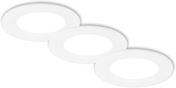 BRILONER - Sada 3 LED vstavaných bodových svietidiel 230V ploché, neutrálne biele svetlo, každý 3W
