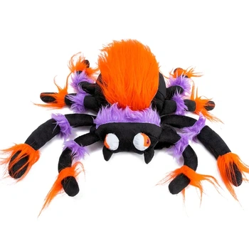 Kostým Pes Spider Halloween Pet Outfit Štěně, oranžovo-fialová, S-10 palců, 6 palců, M-12 palců, 7