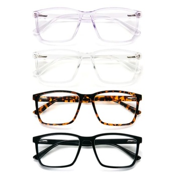 KoKoBin 4 Pack lehké čtvercové obdélníkové brýle na čtení…