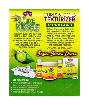 Texturizačný prípravok na kučery a kučery African Pride Olive Miracle, 1 sada