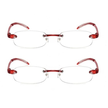 Dámské brýle na čtení Viseng bez obrouček Anti Blue Light Superlight na čtení Přenosné čtečky