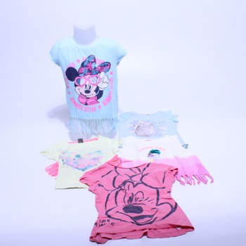 Dievčenské tričko Minnie 5 kusov 134 veľ