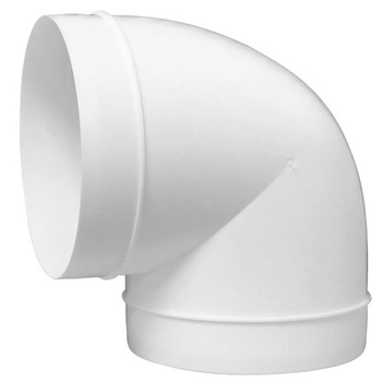 Steinberg14 White Ø 150mm 90° oblouk, PVC spojka pro ventilační potrubí, kruhová spojka potrubí