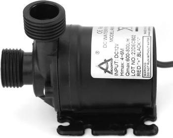 QWORK® 2 kusy DC 12V vodní čerpadlo 800L / H 5M, bezkartáčové ponorné vodní čerpadlo, pro solární