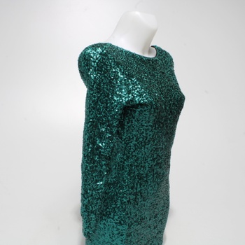Dámské polyesterové mini šaty zelené