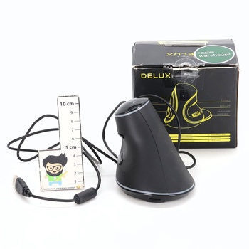 Vertikálna myš Delux M618PU čierna