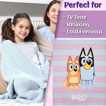 BlueY fleecová deka pro dívky a chlapce, dětská deka nadýchaná, 130x150 cm