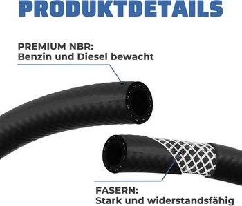3 metre hadice na benzín 8 mm vnútorný priemer palivová hadica palivové potrubie hadica na olej hadica