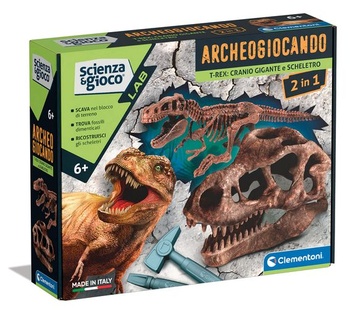 Clementoni-Scienza Archeogiocando-Dig Trex 2v1-dinosauri,…