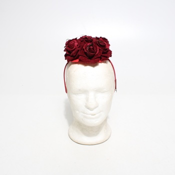 Čelenka AHDMR Hat22 červená s květinou 