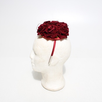 Čelenka AHDMR Hat22 červená s kvetinou