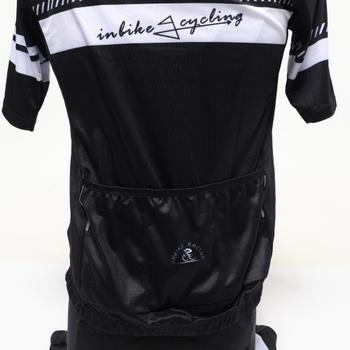 Cyklistický dres Inbike vel. S černo-bílý