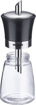 Dávkovač cukru Westmark, objem: 190 ml, sklo/nerez/plast, černá, transparentní/černá/stříbrná,