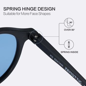 Slnečné okuliare ZENOTTIC Polarized Okrúhle Retro Classic UV 400 Ochranný Vintage rám pre mužov Ženy