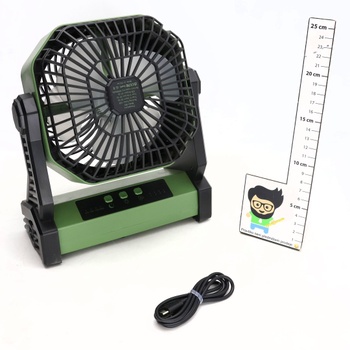 Přenosný ventilátor KITWLEMEN D10 zelený