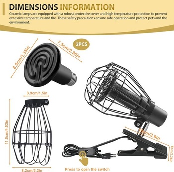 WIYETY korytnačia tepelná lampa s ochranným krytom