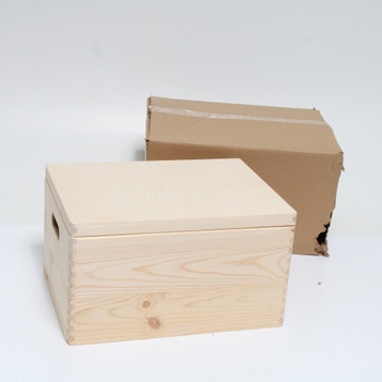 Dřevěná krabice s víkem a bočními otvory