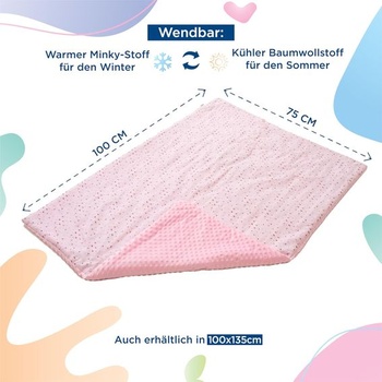 Dojčenská a detská deka SUPERBE BEBE z mäkkej Oeko-Tex bavlny - 75x100 cm detská deka pre deti v 10