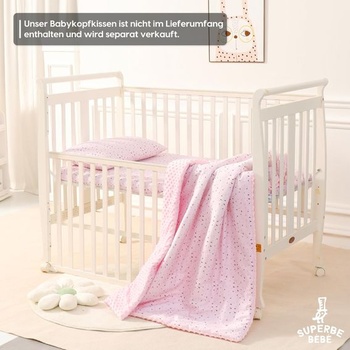 Dojčenská a detská deka SUPERBE BEBE z mäkkej Oeko-Tex bavlny - 75x100 cm detská deka pre deti v 10