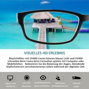 COJWIS Okuliare na čítanie Balenie 6 pánskych a dámskych kvalitných jarných sklopných okuliarov s filtrom