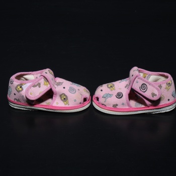 Dětská obuv růžové papučky