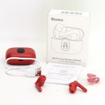 Bezdrátová sluchátka Btootos A90 pro Red