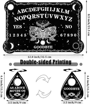 Veštebná doska s kyvadlovou žemľou so sadou ametystu, hovoriaca doska Black Wood Spirit s planchette