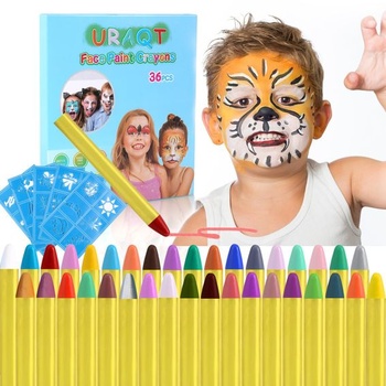 URAQT 36 barev dětský make-up set karneval, barva na obličej make-up tužky paletka na líčení na