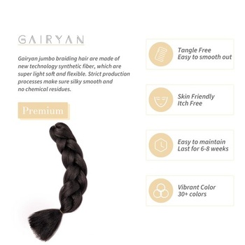 Gairyan africké copánkové prodlužování jumbo copánkové prodlužování 60 cm 100 g 1 ks africké