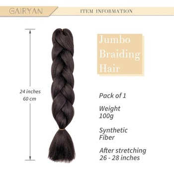Gairyan africké copánkové prodlužování jumbo copánkové prodlužování 60 cm 100 g 1 ks africké