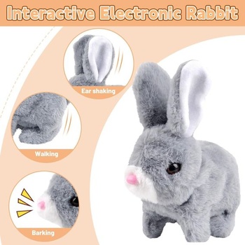 Interaktívna hračka zajačika, veľkonočné darčeky Detský zajačik Môj realistický králik, skákací