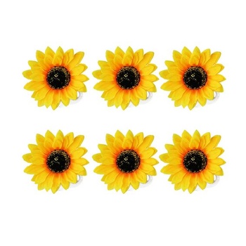 Lurrose 6ks Slnečnicové spony do vlasov Hawaii Flower Sponky do vlasov Sviatočné vlasové doplnky