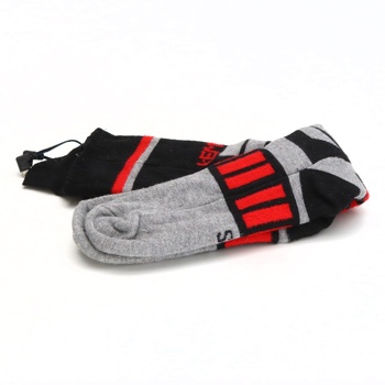 Vyhrievané ponožky Kemimoto veľ. S čierne / šedé
