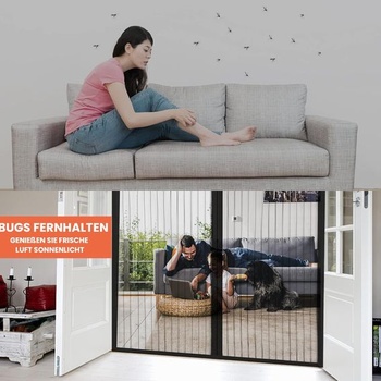 Magnetické dvere proti hmyzu, záves proti hmyzu 100 x 240 cm, magnetické balkónové dvere, nie je