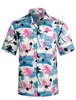 APTRO pánská havajská košile pro volný čas Košile s krátkým…