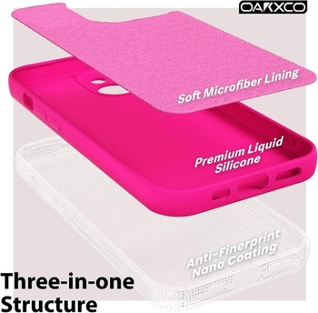 Púzdro oakxco pre iPhone 15 Silikónové púzdro, tenký gumový gél Originálny farebný ochranný obal