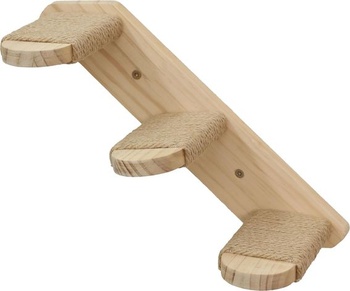 Dřevěný žebřík pro kočky EYENIMAL, délka 38 cm, s jutou