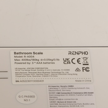 Osobní váha Renpho R-A004 Černá