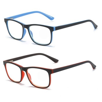 MMOWW Balenie 2 okuliarov na čítanie pre mužov a ženy – Antimodré počítačové okuliare s pružinovými pántami