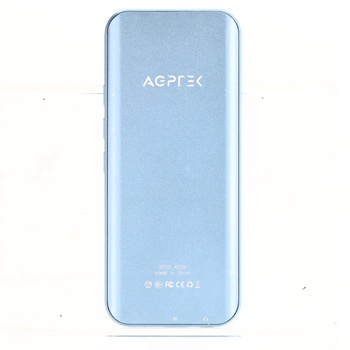 MP3 přehrávač Agptek SMPA09XBL modrý