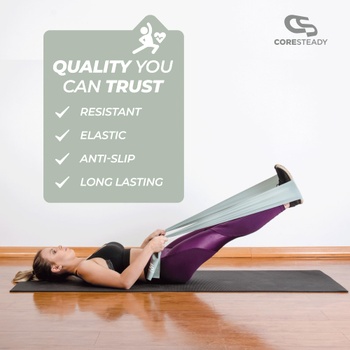 Coresteady Therapeutic Elastic Band | Vysoko kvalitné fitness gumy pre pilates, jogu, silový