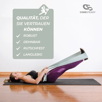 Coresteady Therapeutic Elastic Band | Vysoko kvalitné fitness gumy pre pilates, jogu, silový